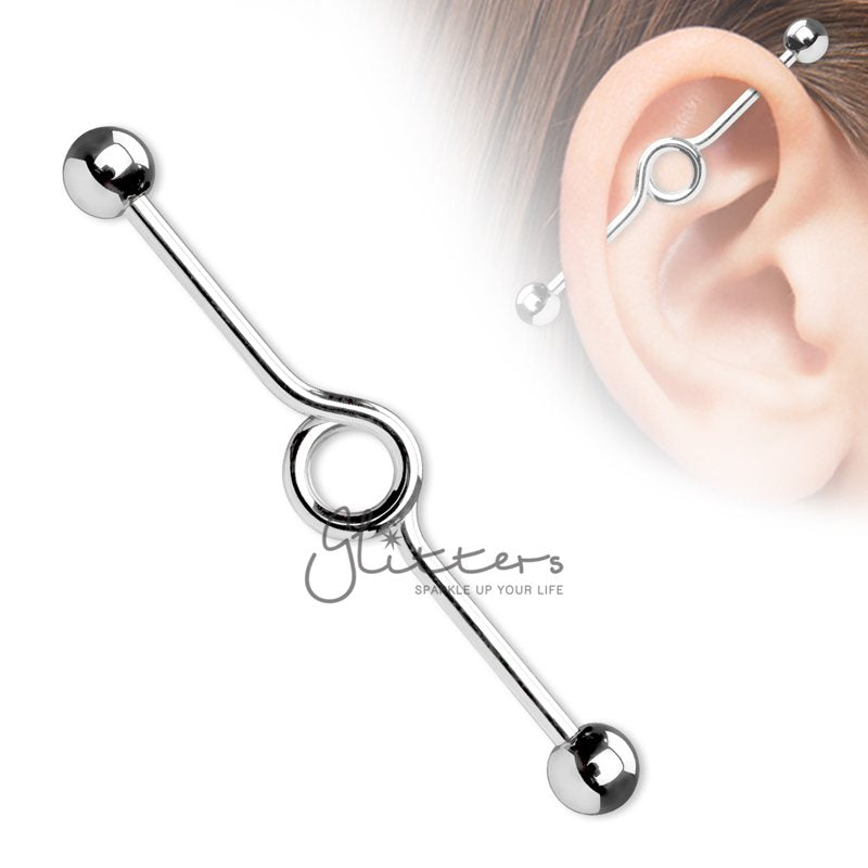 14GA 316L Surgical Steel Looped Industrial Barbells