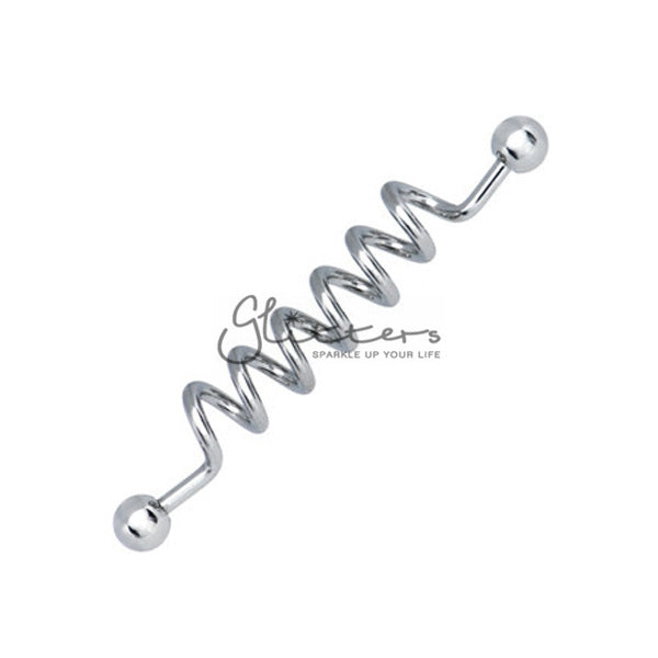 14GA 316L Surgical Steel Spring Industrial Barbells