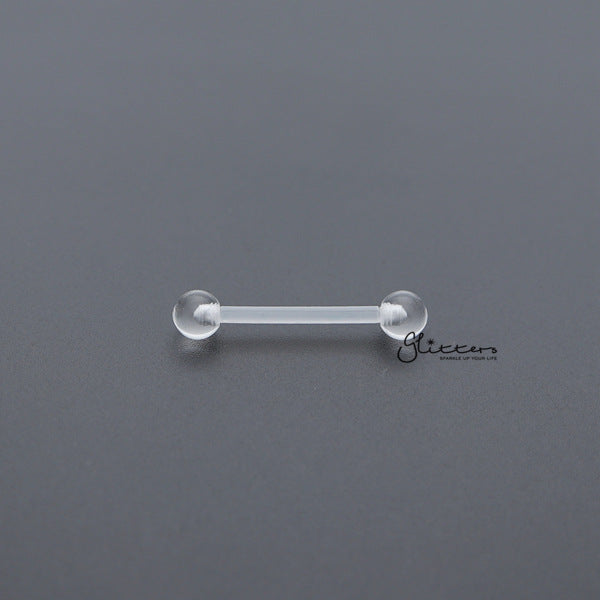 14 Gauge Invisible Clear Tongue/Nipple Barbell Retainers