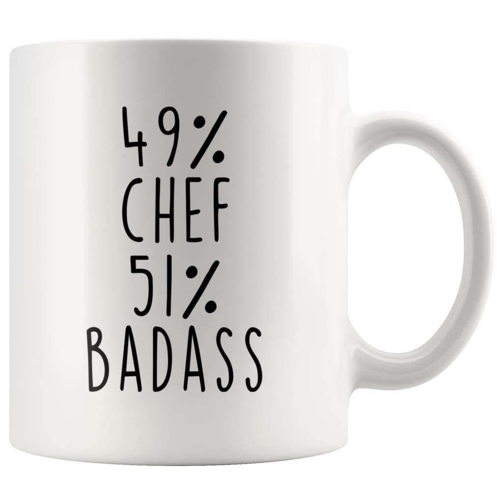 49% Chef 51% Badass Coffee Mug Chef Gifts