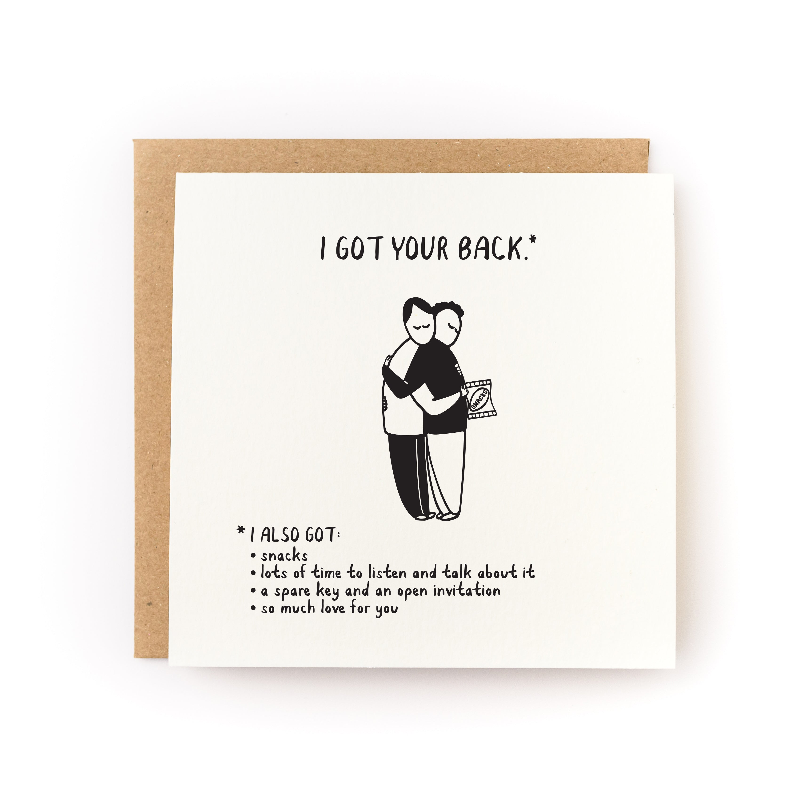I Got Your Back Letterpress Card