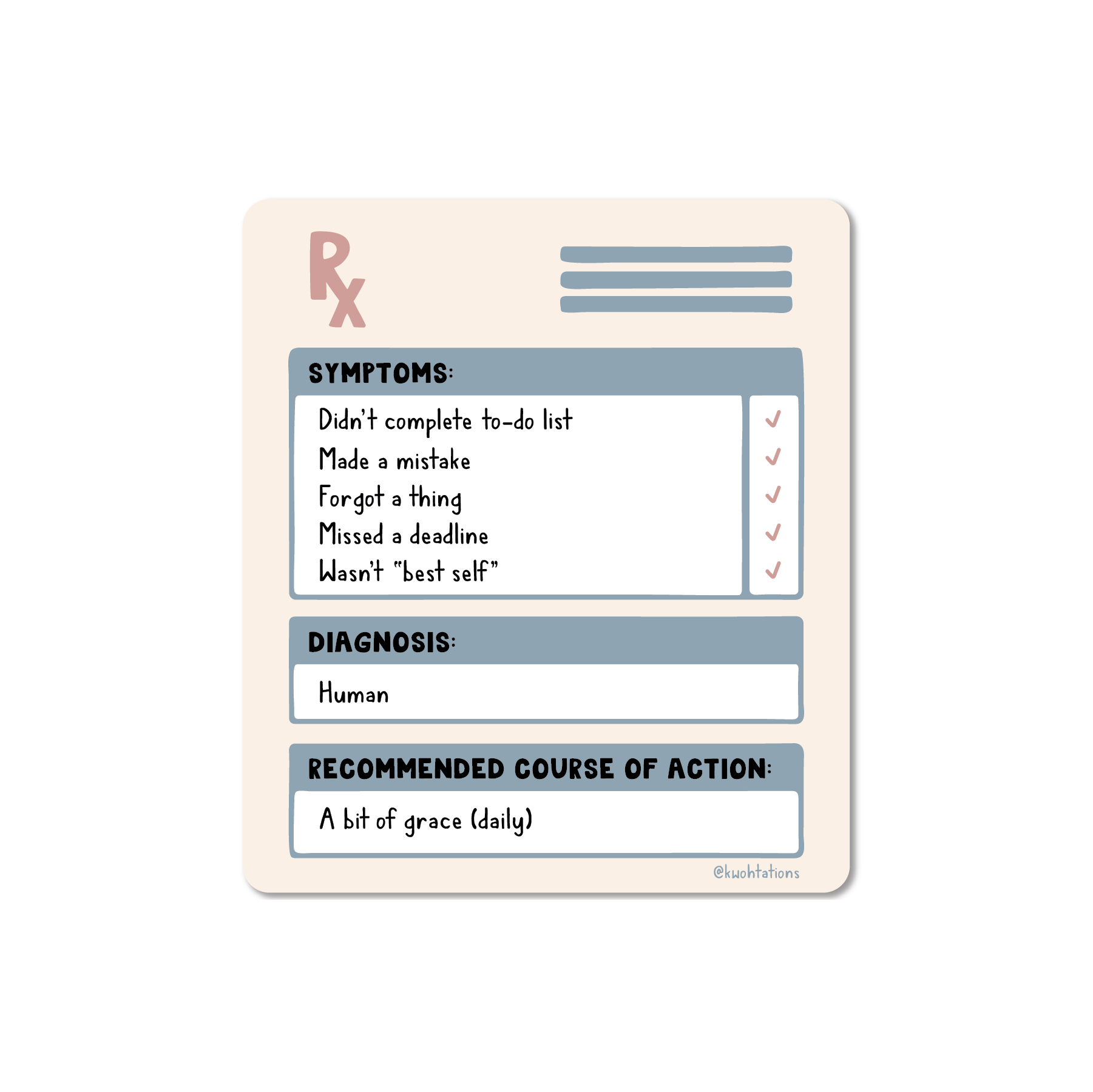 Diagnosis: You Are Human Sticker