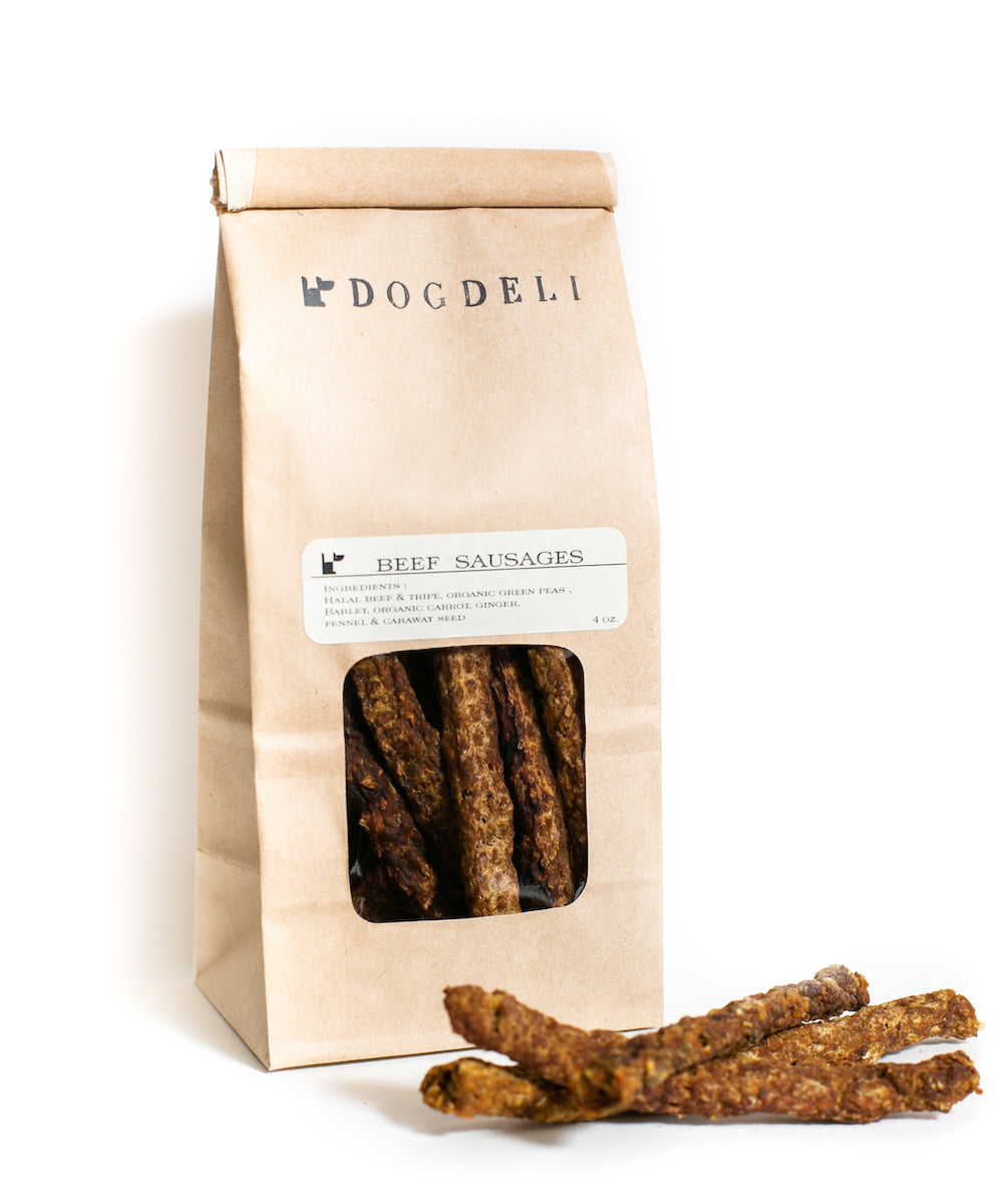 Dehydrated Beef Sausages, 4-oz