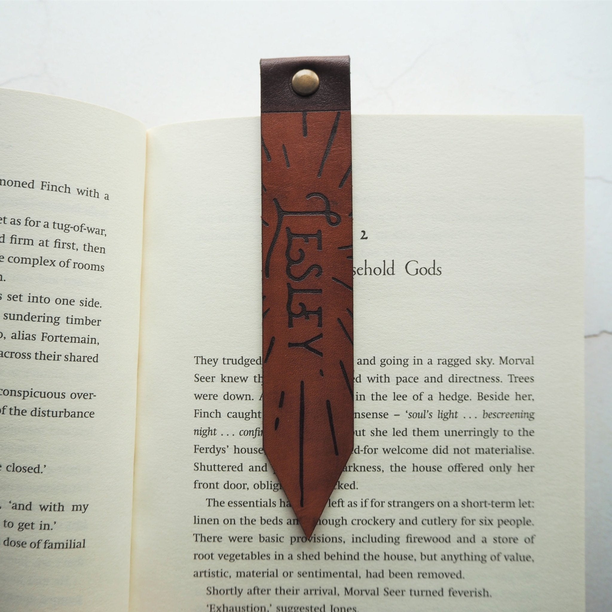 Custom Leather Bookmark