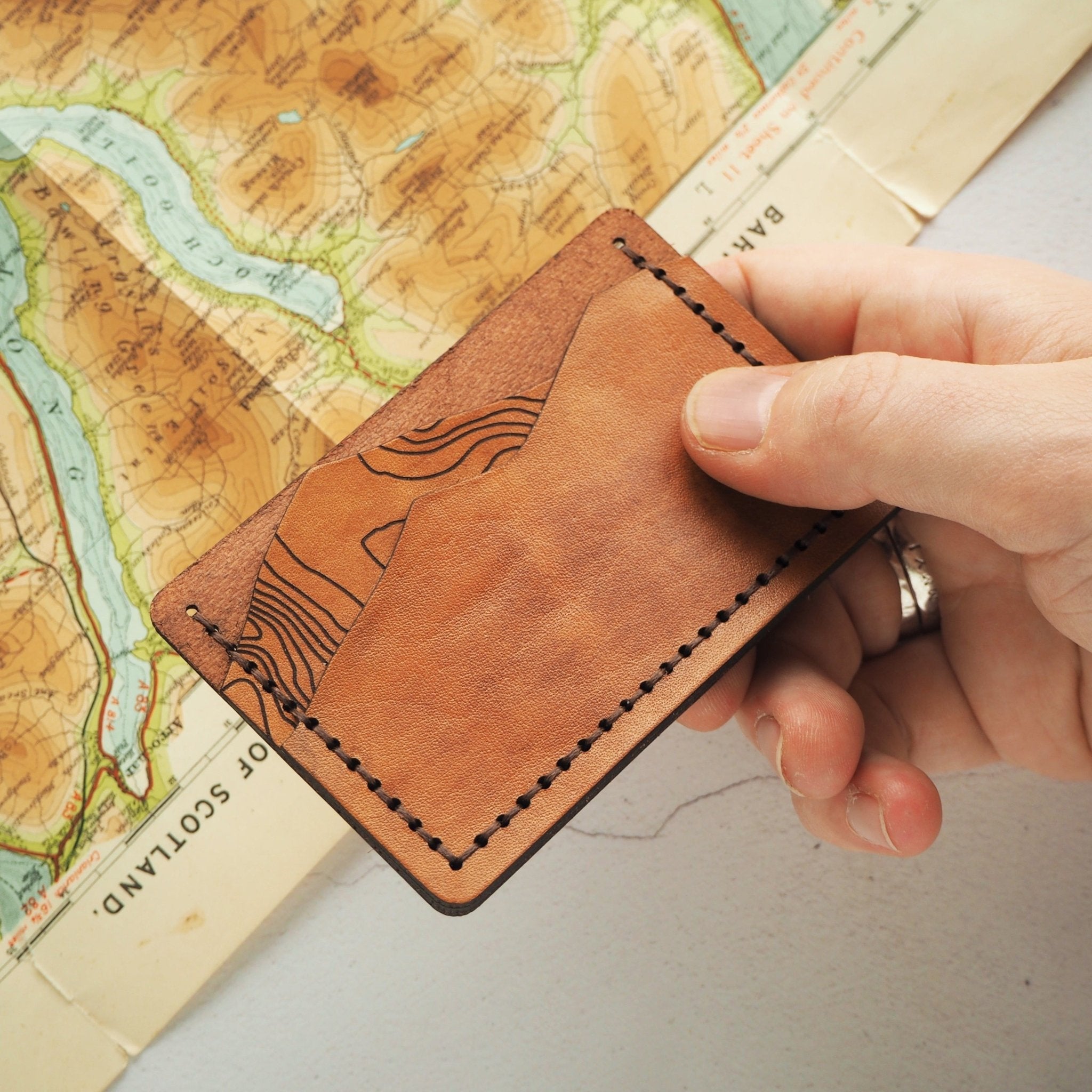 Custom Topography Card Holder