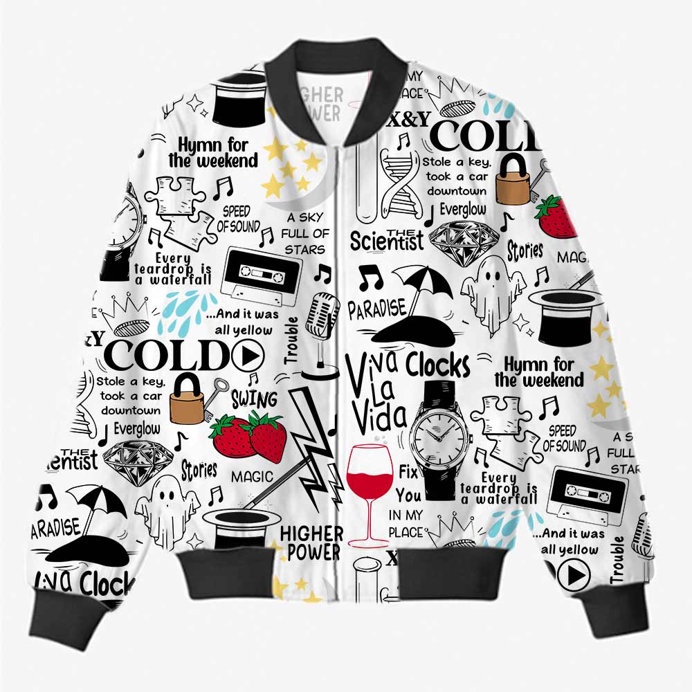AOP Bomber Jacket - A Sky Full Of Doodles