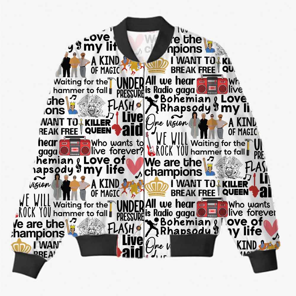 AOP Bomber Jacket - Bohemian Doodles