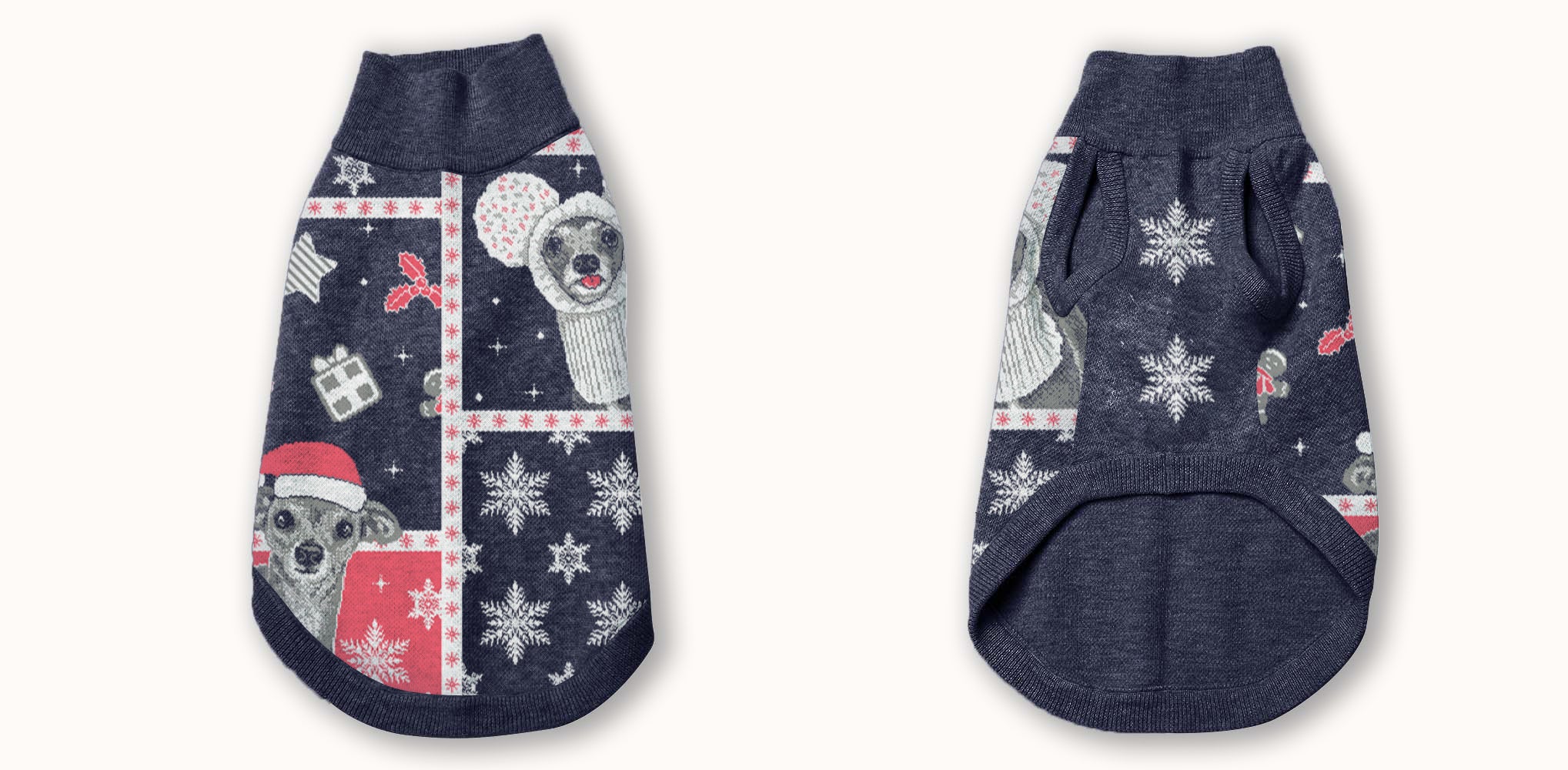 Knit Dog Sweater - Holiday Tika