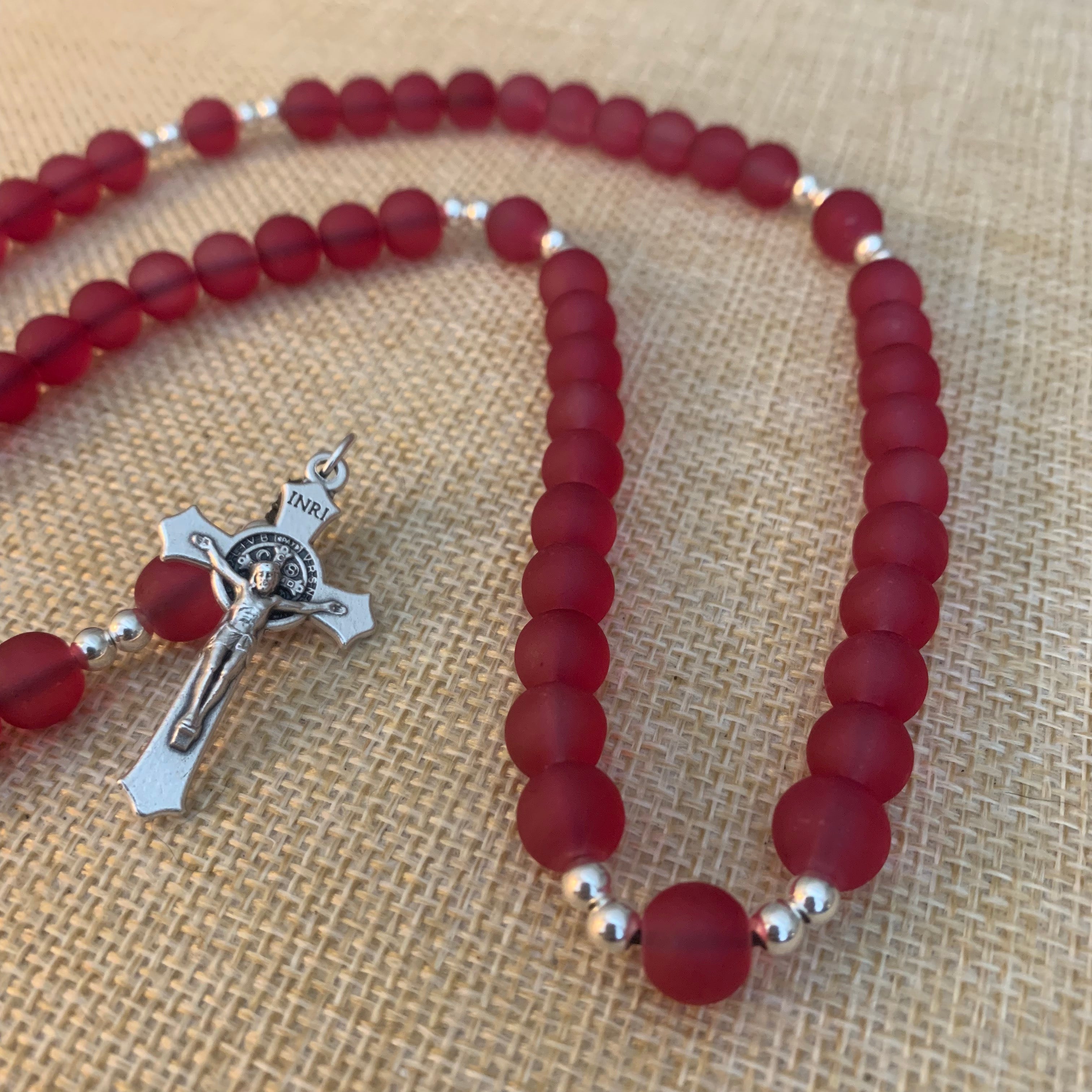 Fuchsia Pink Rosary