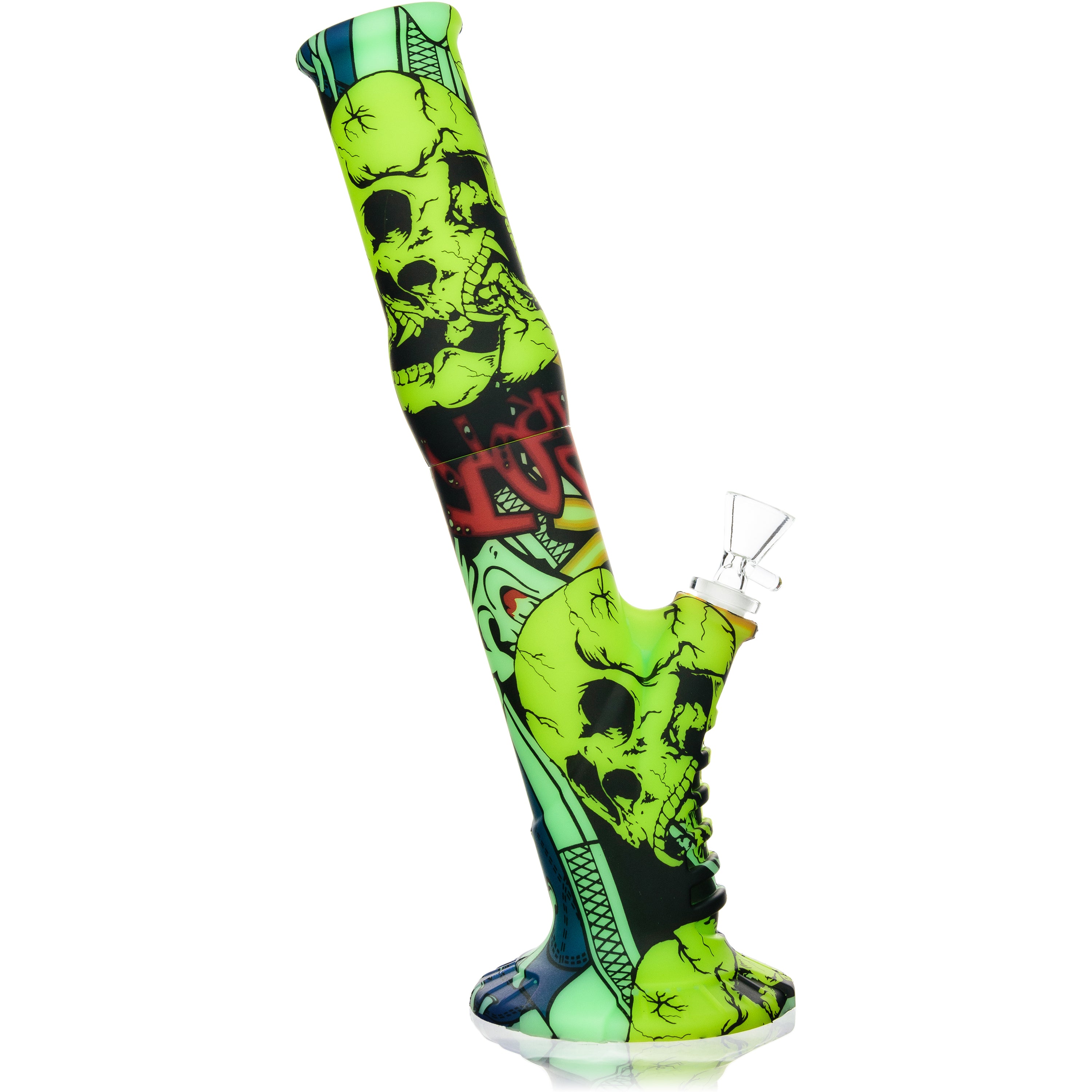 13" Silicone Bong w/ Comic, Cash or Camouflage Graphics