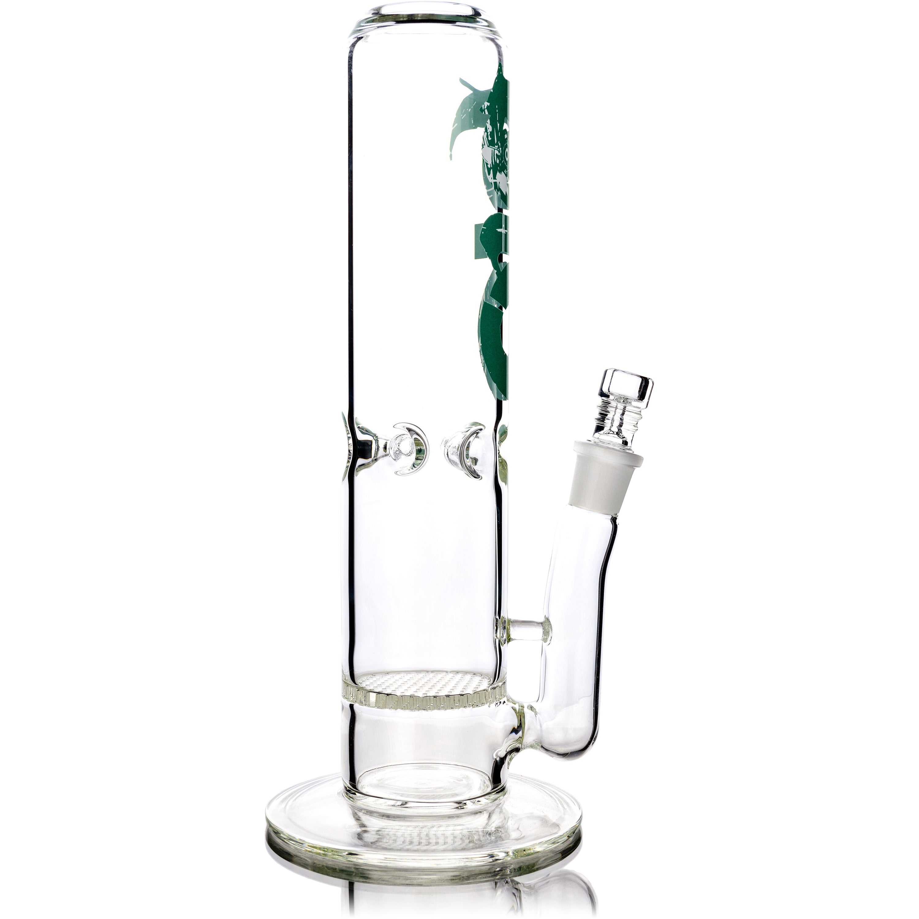 12" Straight Tube Bong w/ Honeycomb Perc, by Biohazard