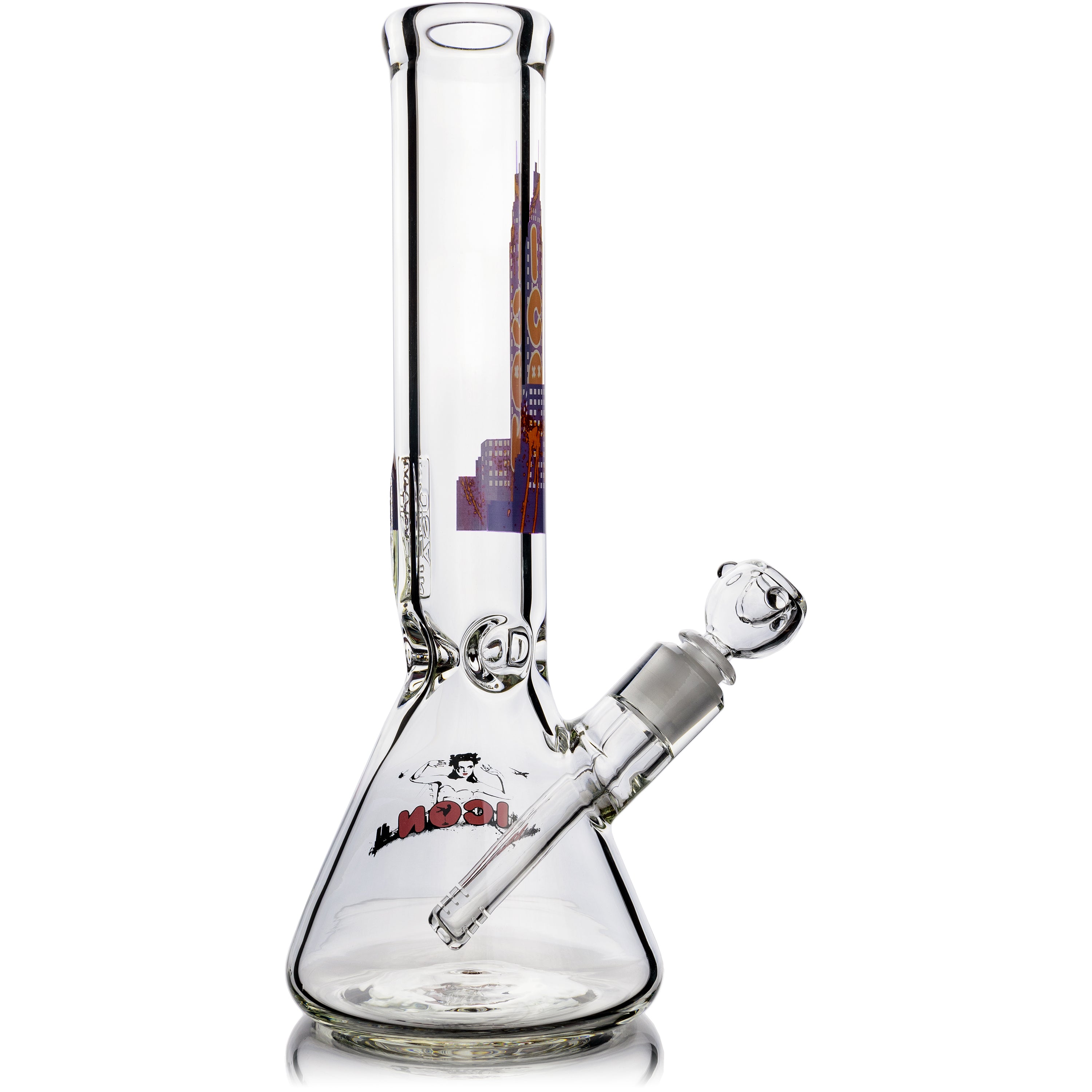 14" Heavy 9mm Beaker Bong, by ICON Glass