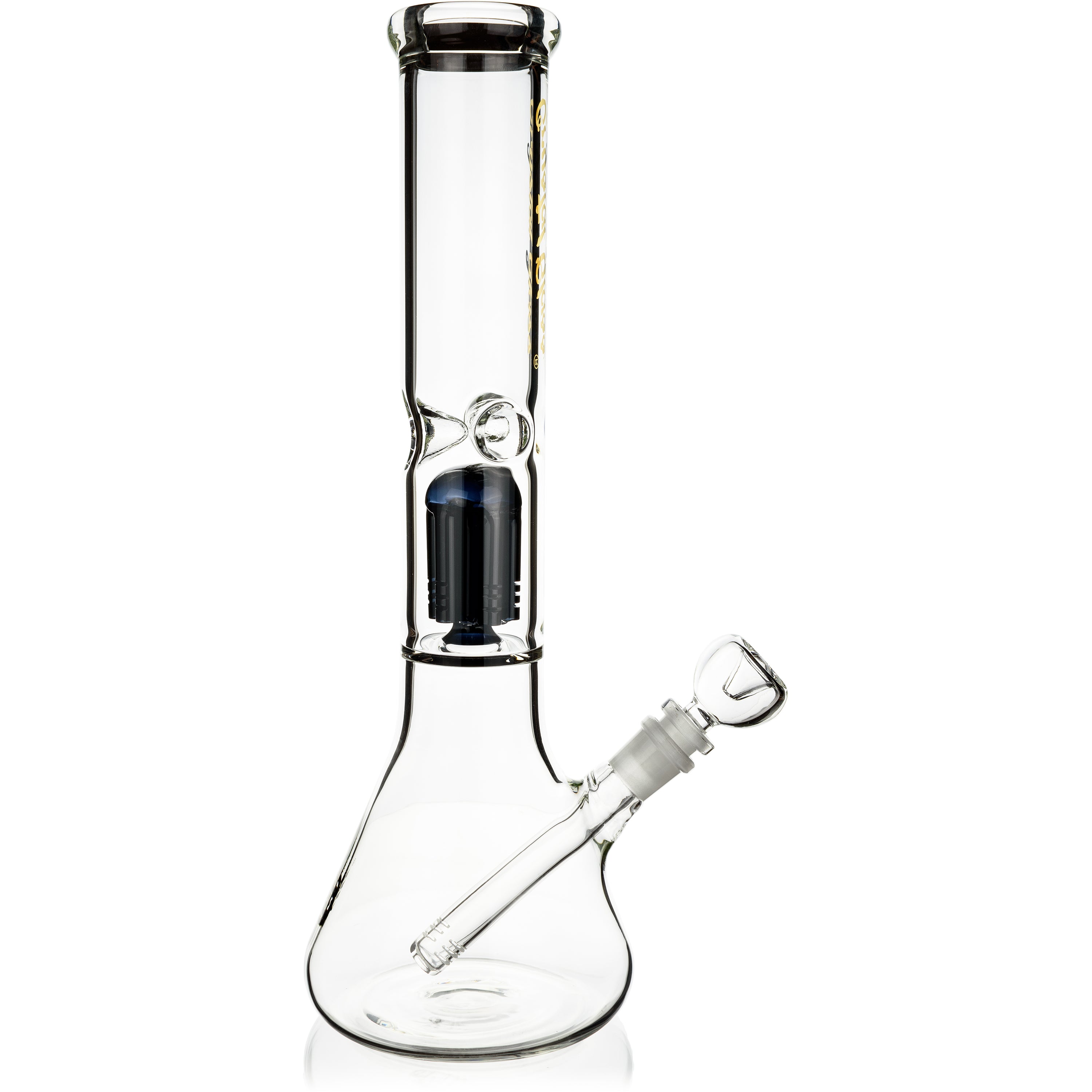 14" Beaker Bong w/ Single Tree Perc, by Crystal Glass