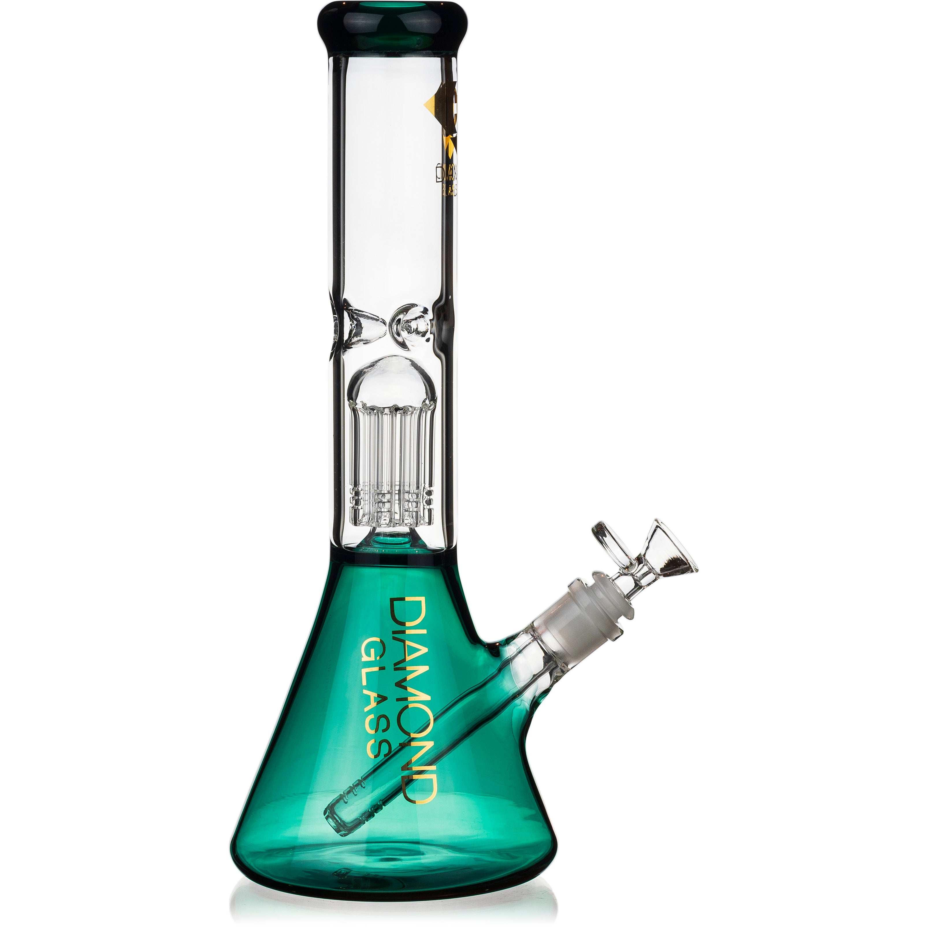 14" Tree Perc Single Chamber Beaker Bong, by Diamond Glass