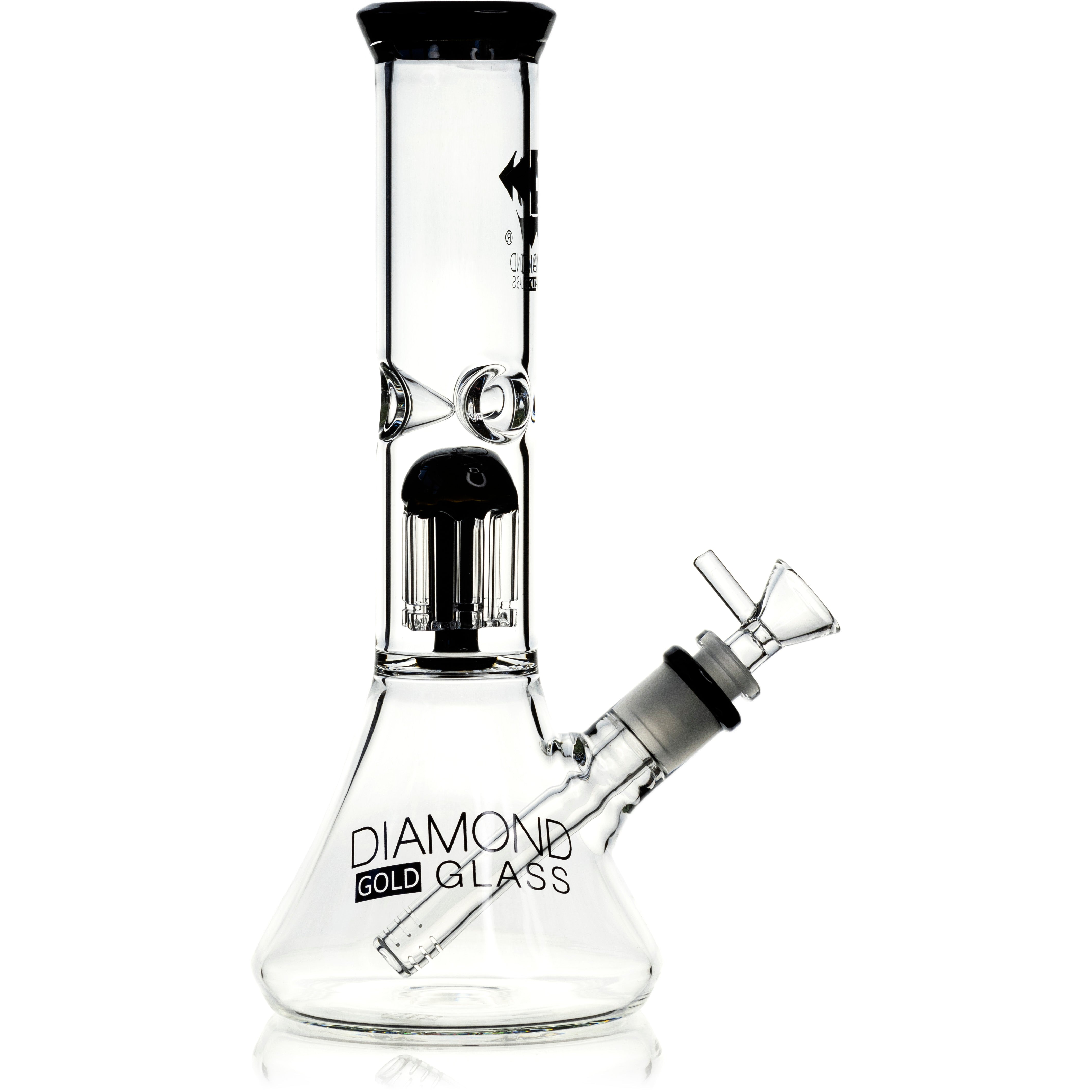 12" 8-Arm Tree Perc Single Chamber, by Diamond Glass