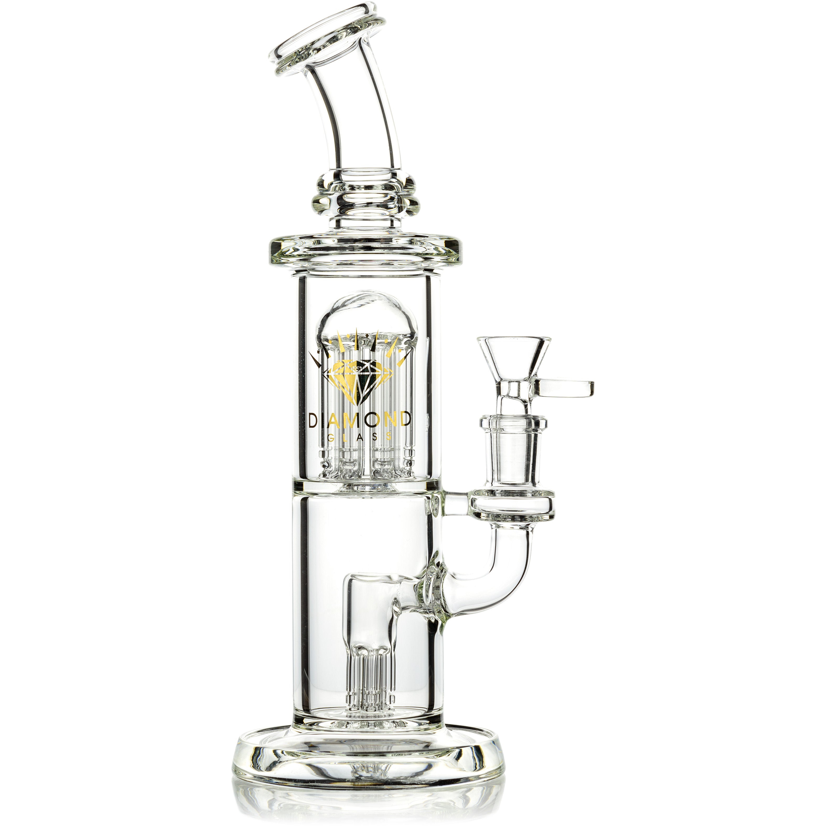 11” Diamond Trophy Rig with Double Percs, by Diamond Glass (free banger included)