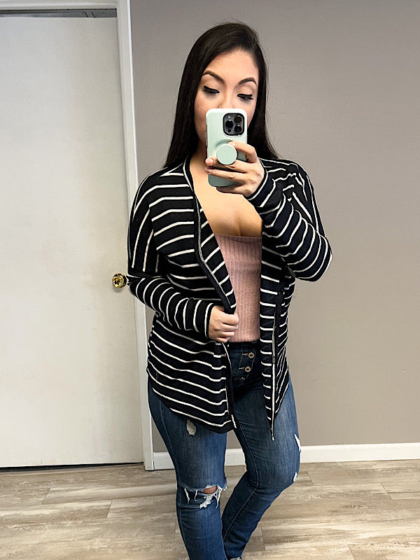 *New* Button Up Stripe top