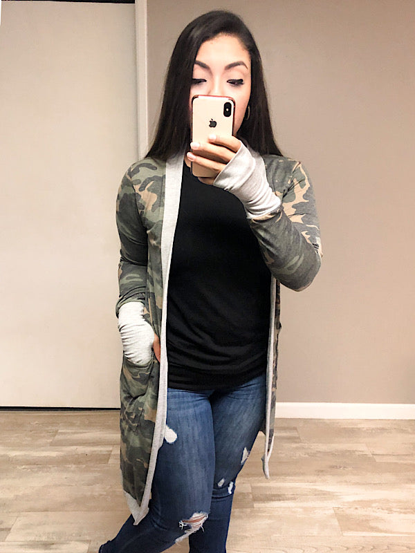 *New* Camo Cardigan