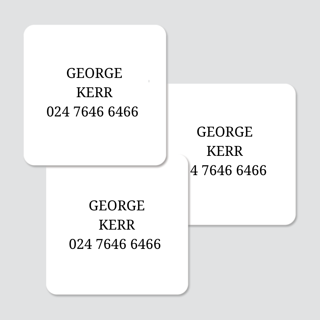 Stick On Name Labels (for Clothing)