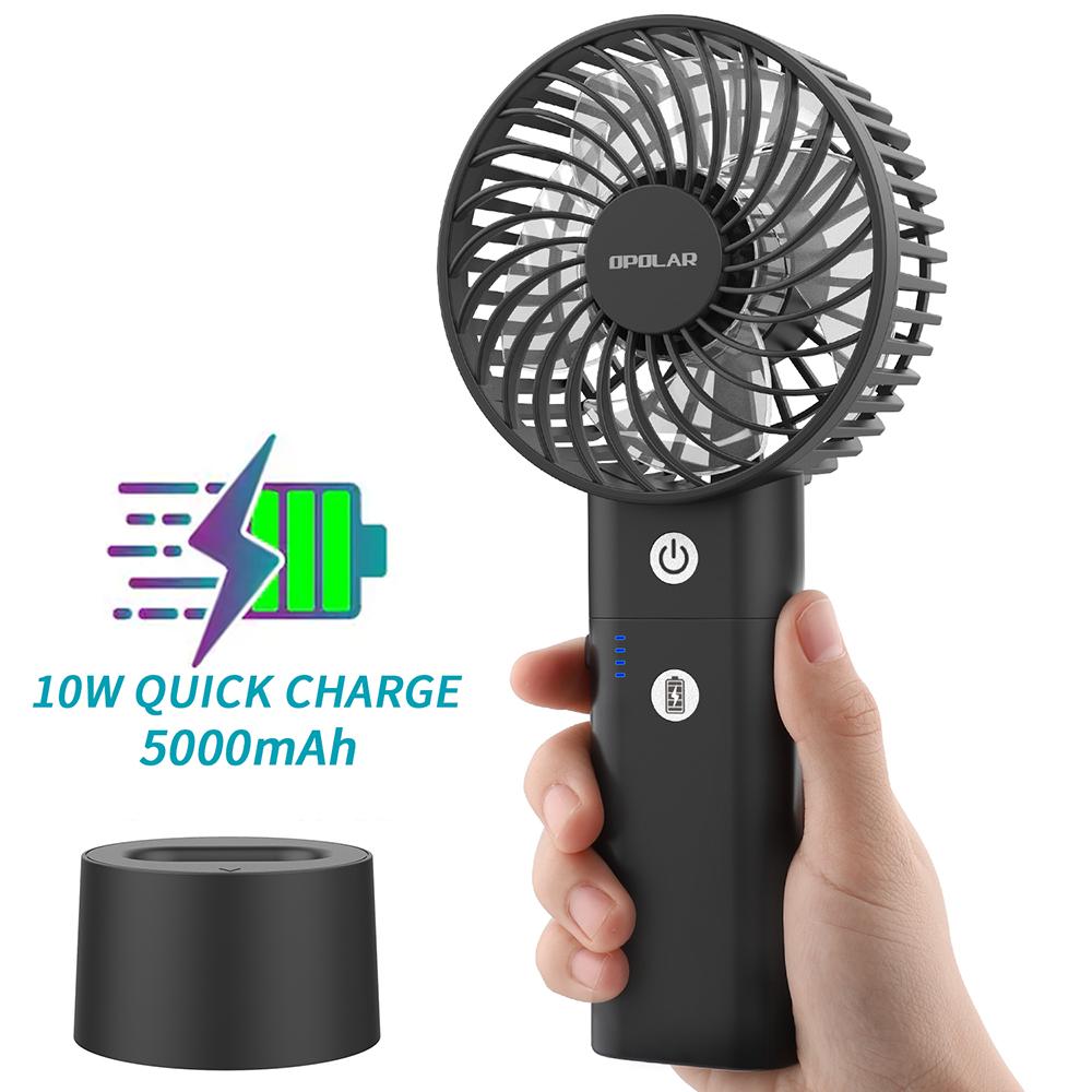 OPOLAR Handheld Personal Fan | 5000 mAh, 9 inch