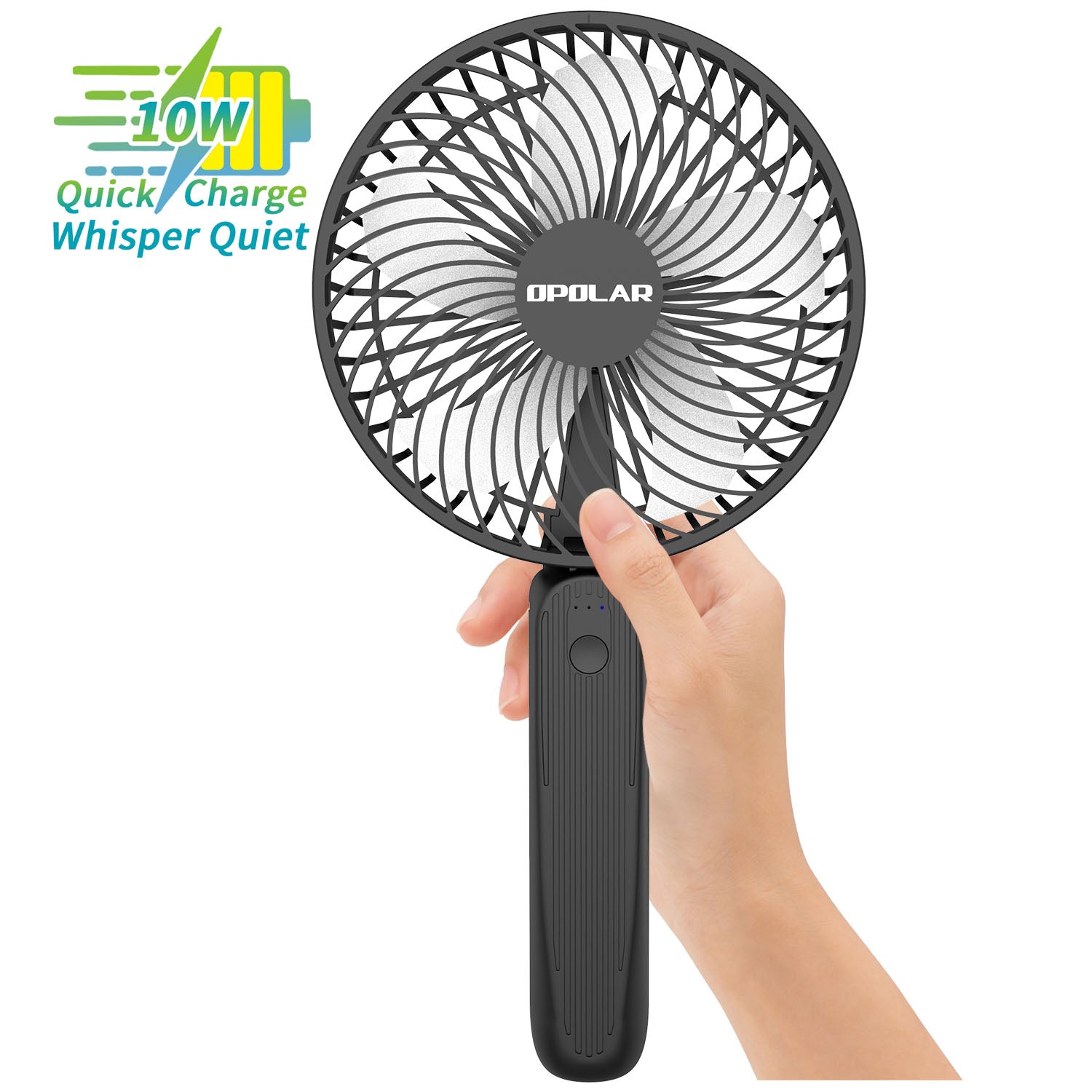 OPOLAR Biggest Handheld Fan with Superpower Battery (10000mAh)