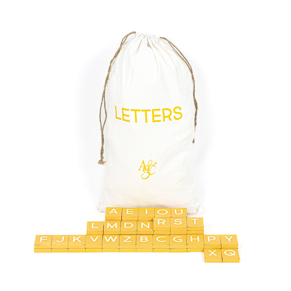 70 Pcs Bag (Mustard Letters)