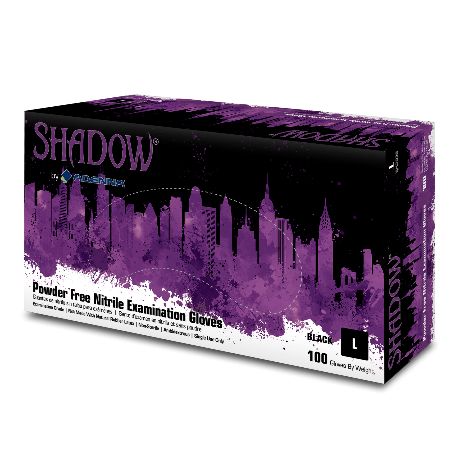 Art Noir Shadow Black Nitrile Gloves