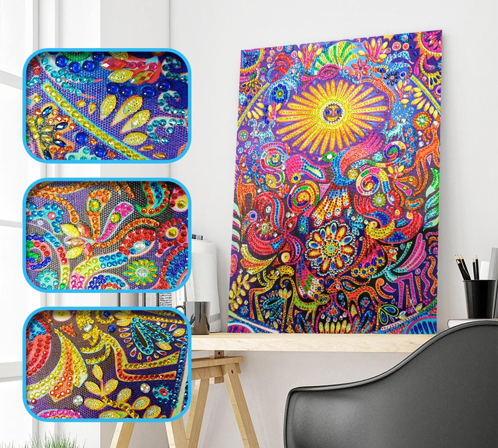 Abstract Flowers Special Diamond Painting