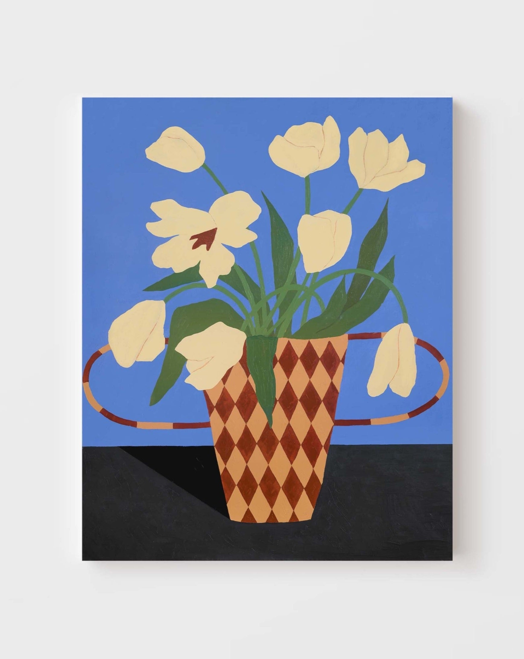 "WHITE FLOWERS" ORIGINAL PAINTING