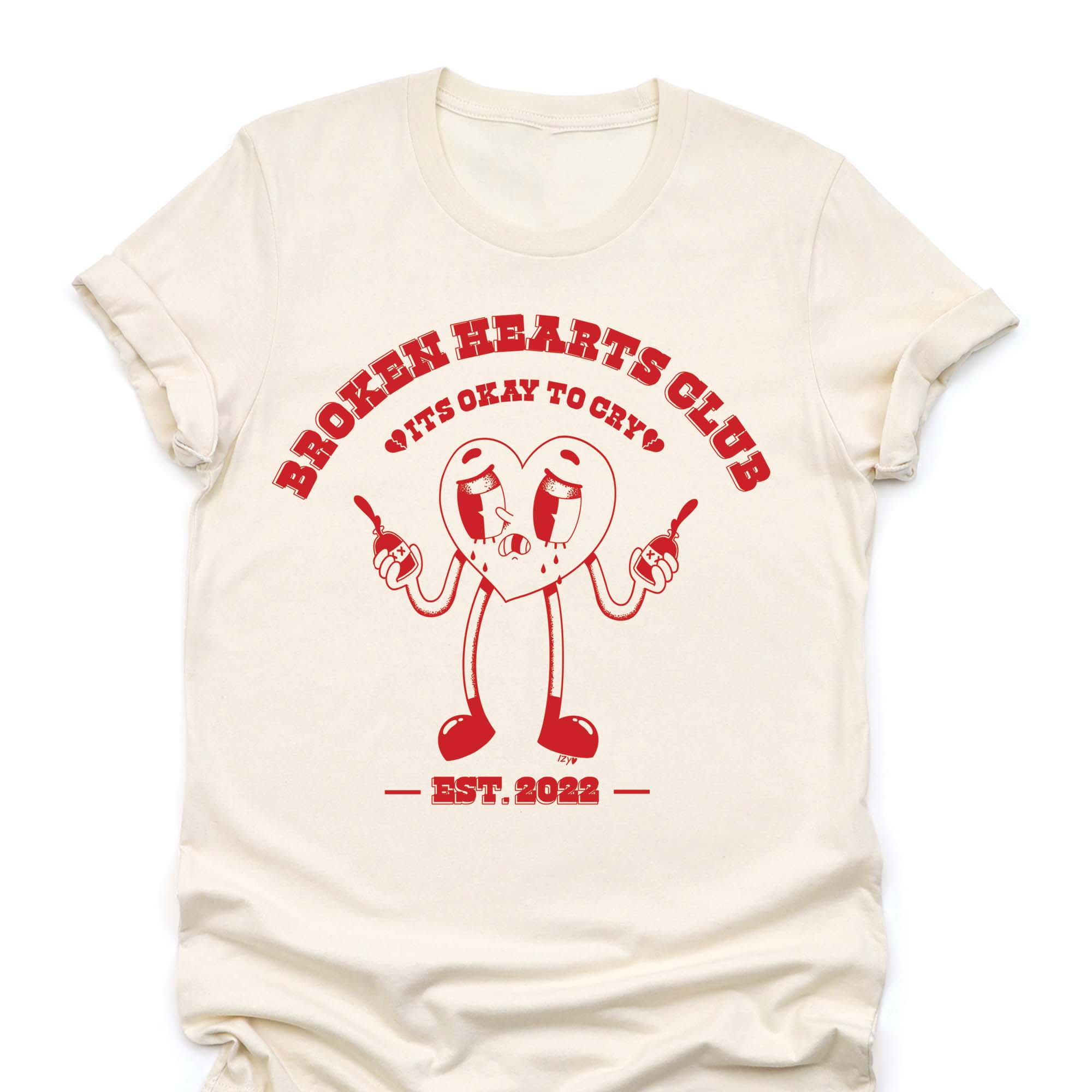 Broken Hearts Club 💔 Tee. It's Ok to cry.