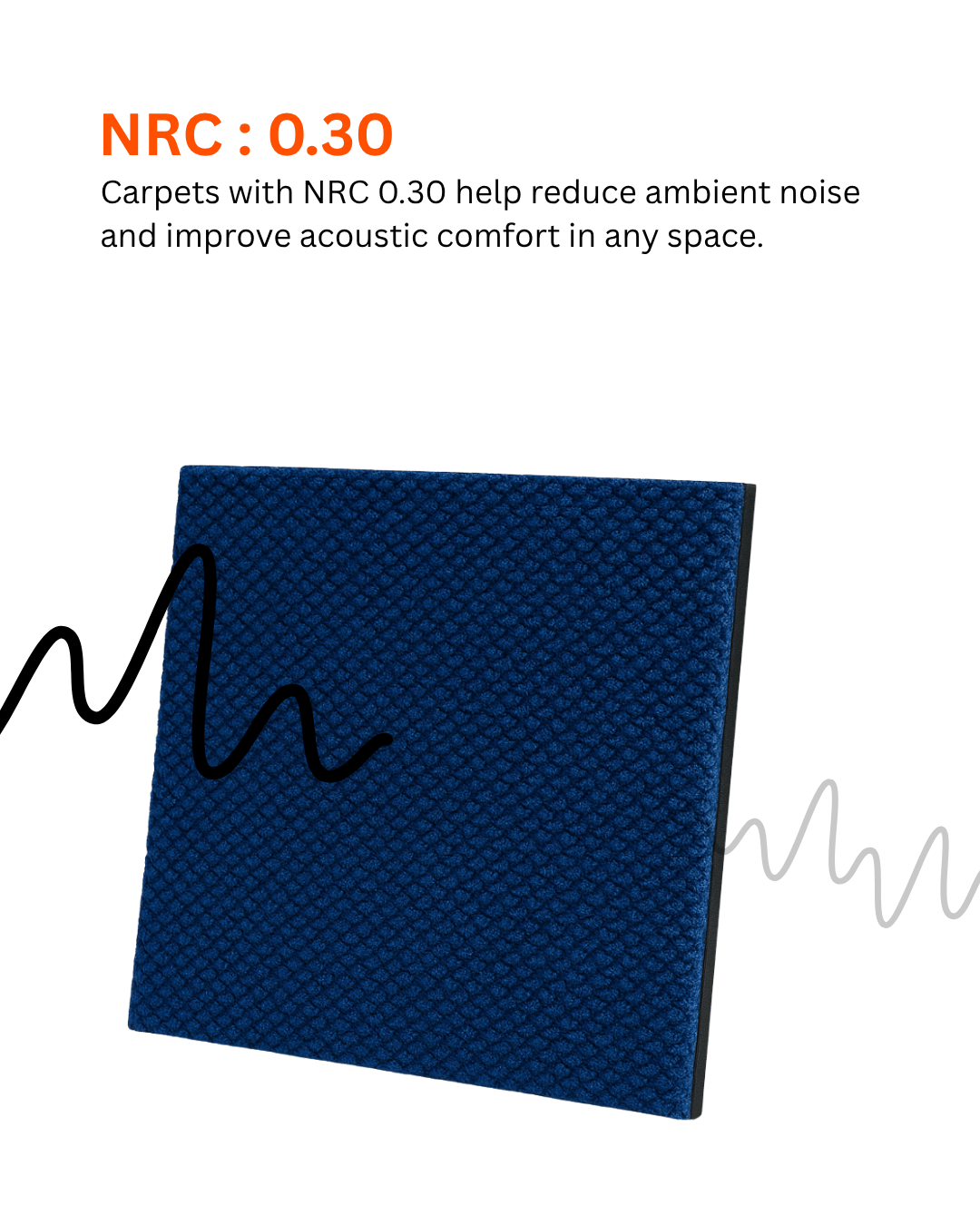 Acoustic Carpet Tiles - Marine Blue