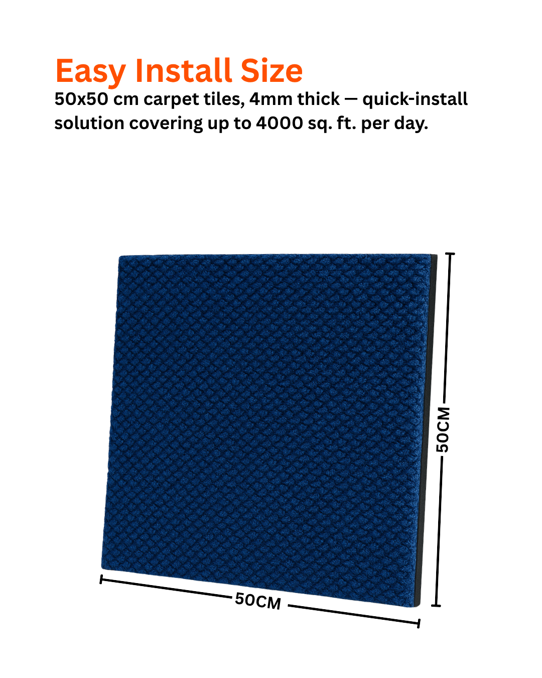 Acoustic Carpet Tiles - Marine Blue