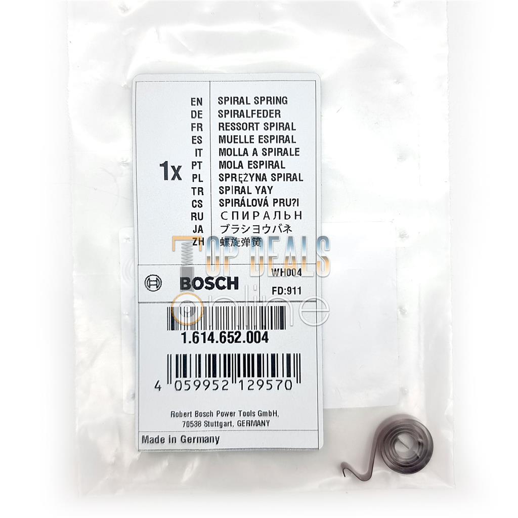 Bosch Carbon Brush Spiral Spring GBH 5-38 D GBH 5-40 DE GBH 11 DE GSH 5 E GSH388