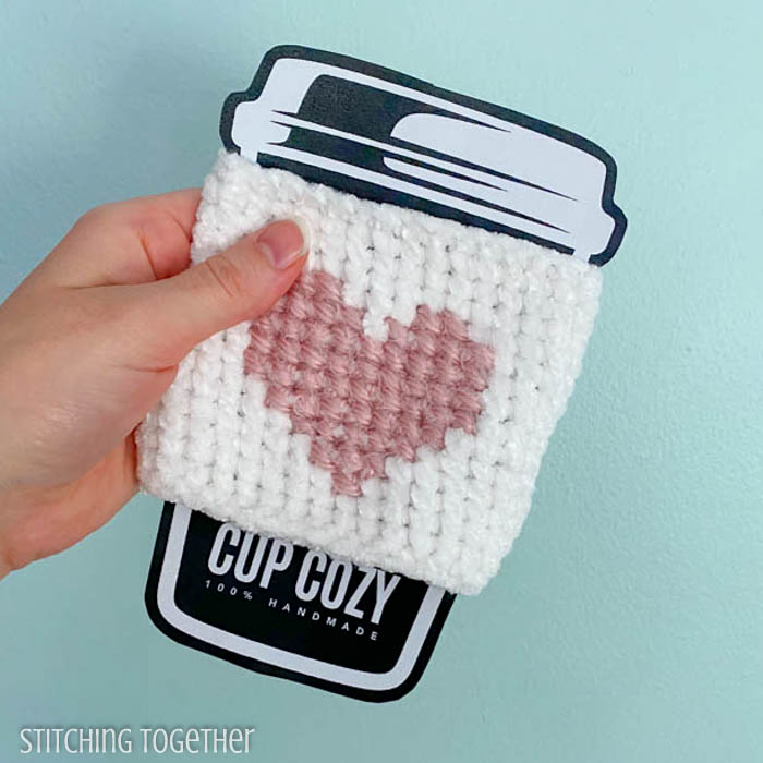 Here's my Heart Coffee Sleeve Crochet Pattern