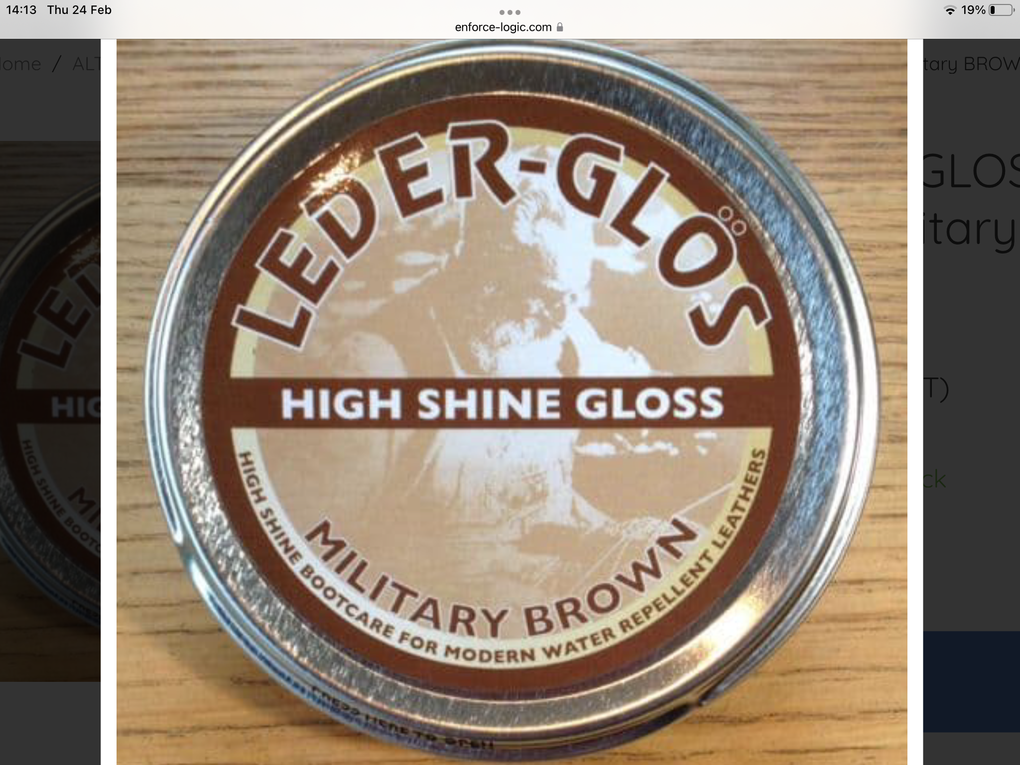 Altberg Brown Leder- High Gloss  Polish Official Army Brown
