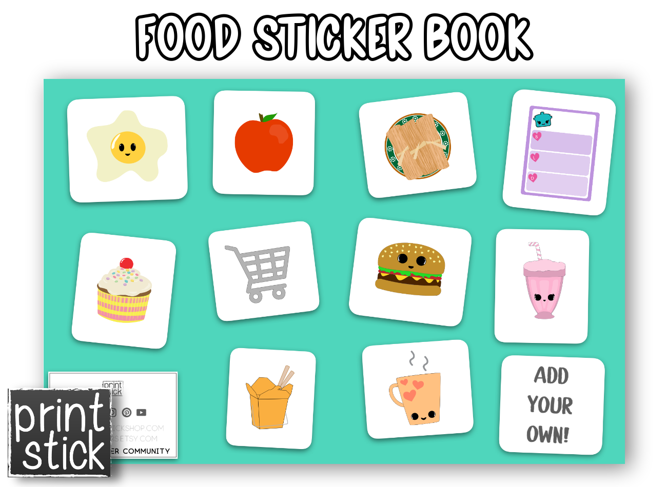 Food Sticker Book