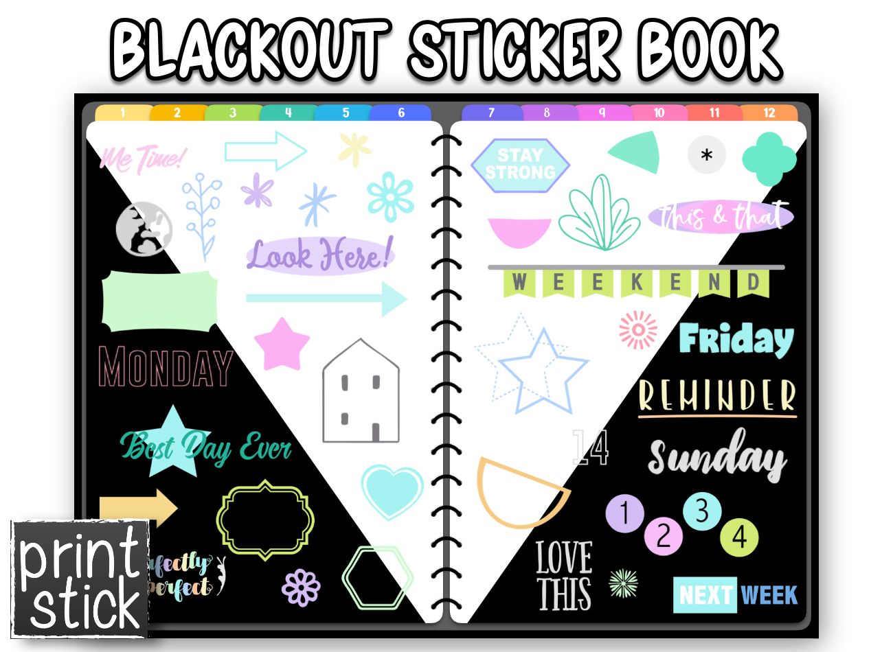 Blackout - Planner Sticker Book