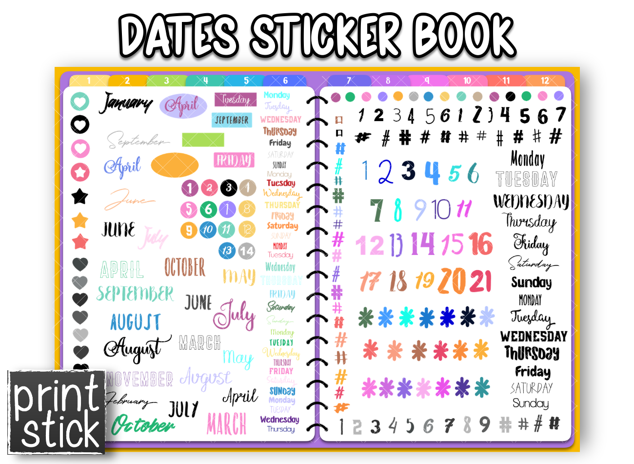 Dates Sticker Book
