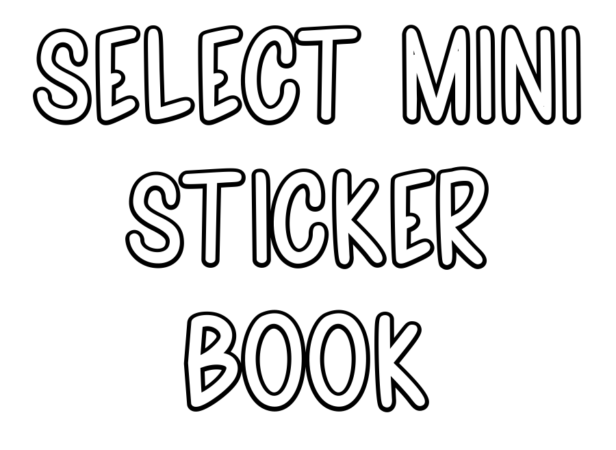 Bo - Mini Sticker Book #1 - Choose one