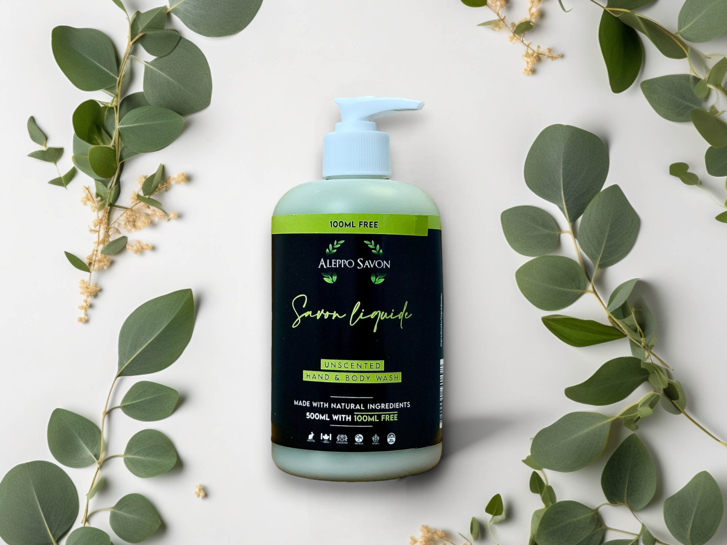 Unscented Liquid Soap - Hand and Body Wash