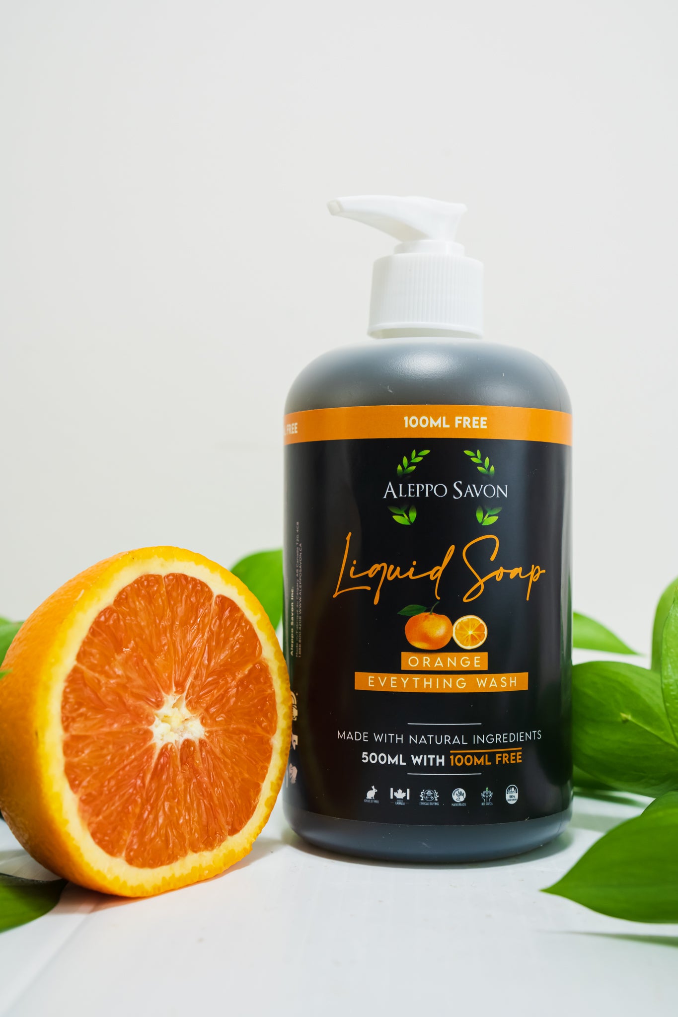 Orange Liquid Soap - Hand and Body Wash