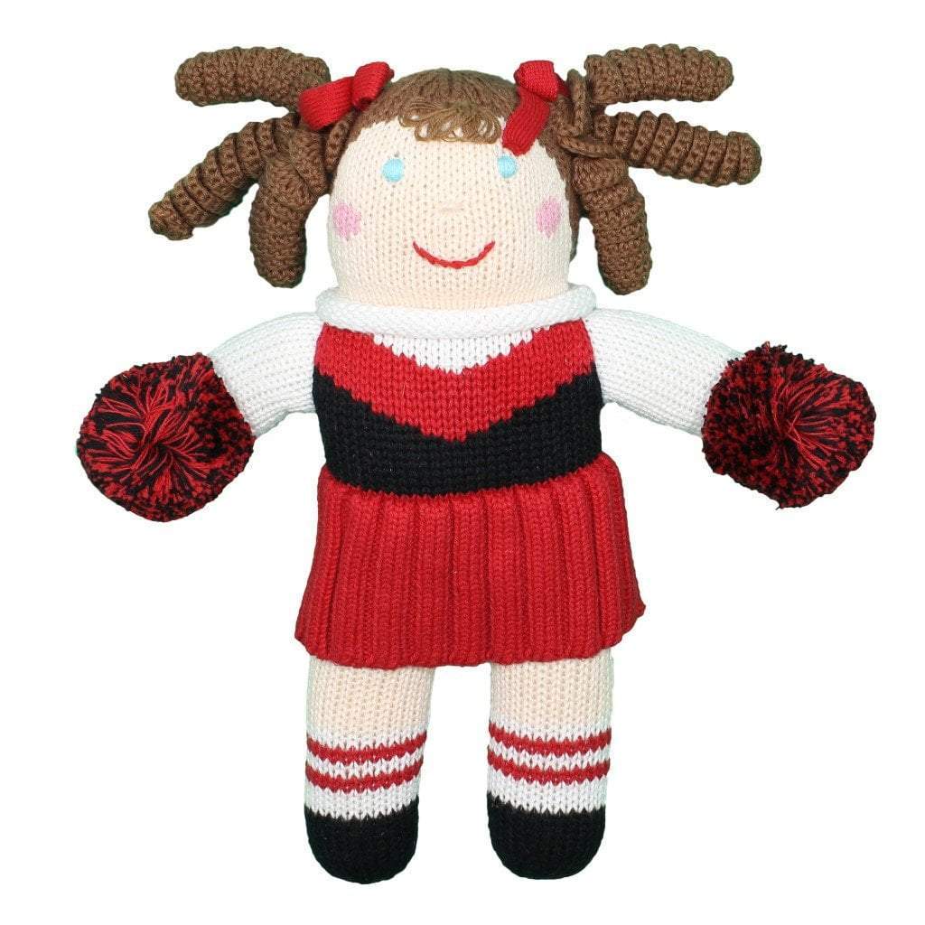 Cheerleader Knit Doll - Red & Black