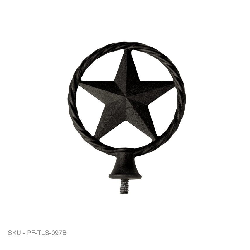Post Caps Accent Finials - Texas Star Lasso