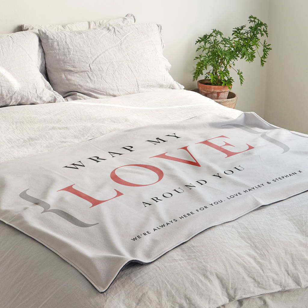 'Wrap My Love Around You' Personalised Blanket Gift