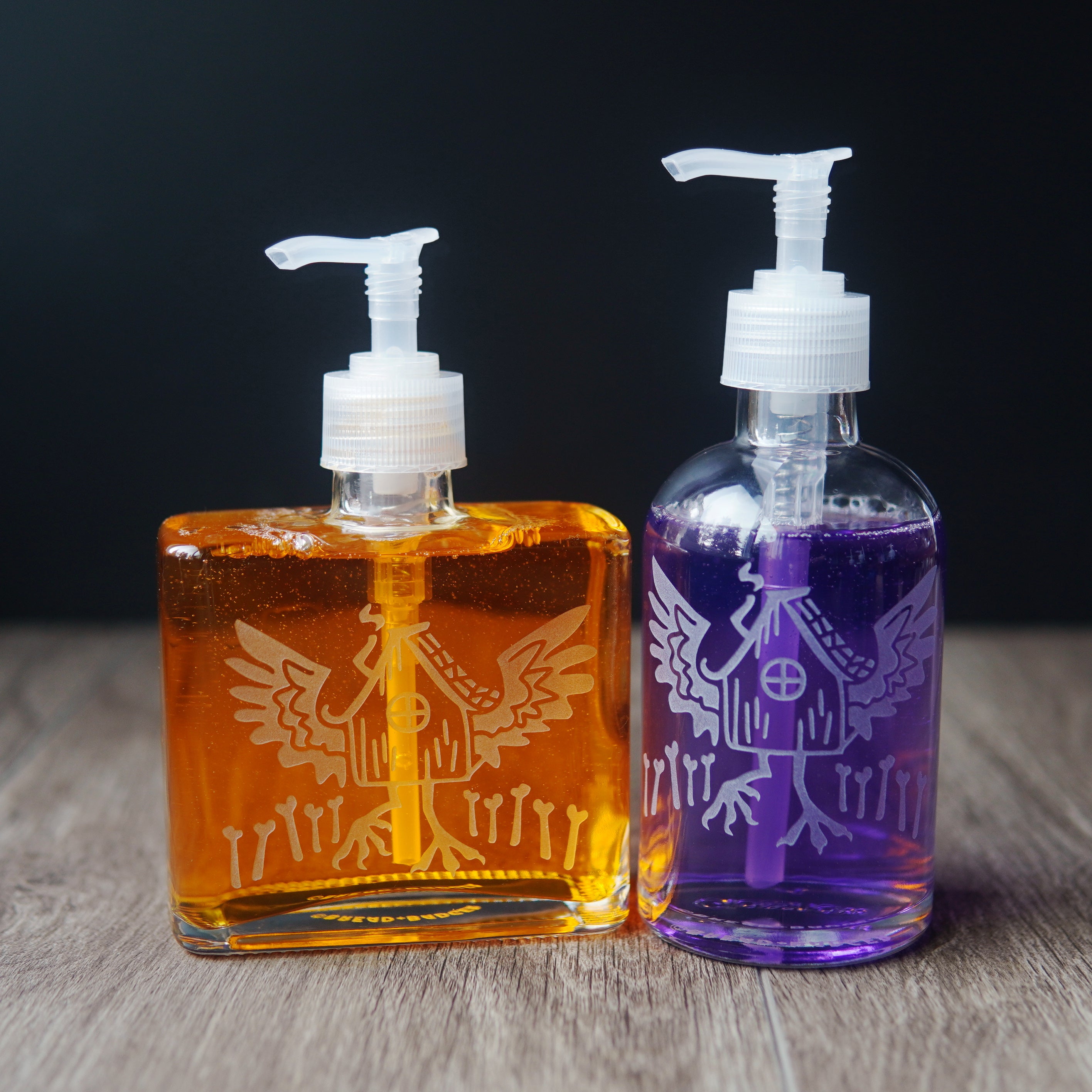 Baba Yaga Soap Dispenser - Recycled Glass Pump Bottle