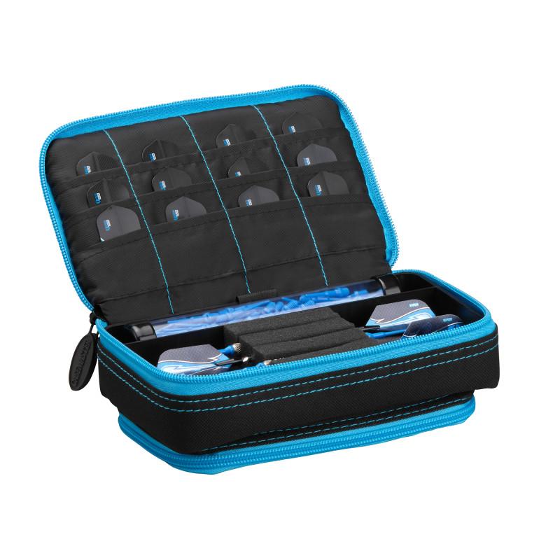 Casemaster Plazma Plus Dart Case Black with Blue Trim and Phone Pocket
