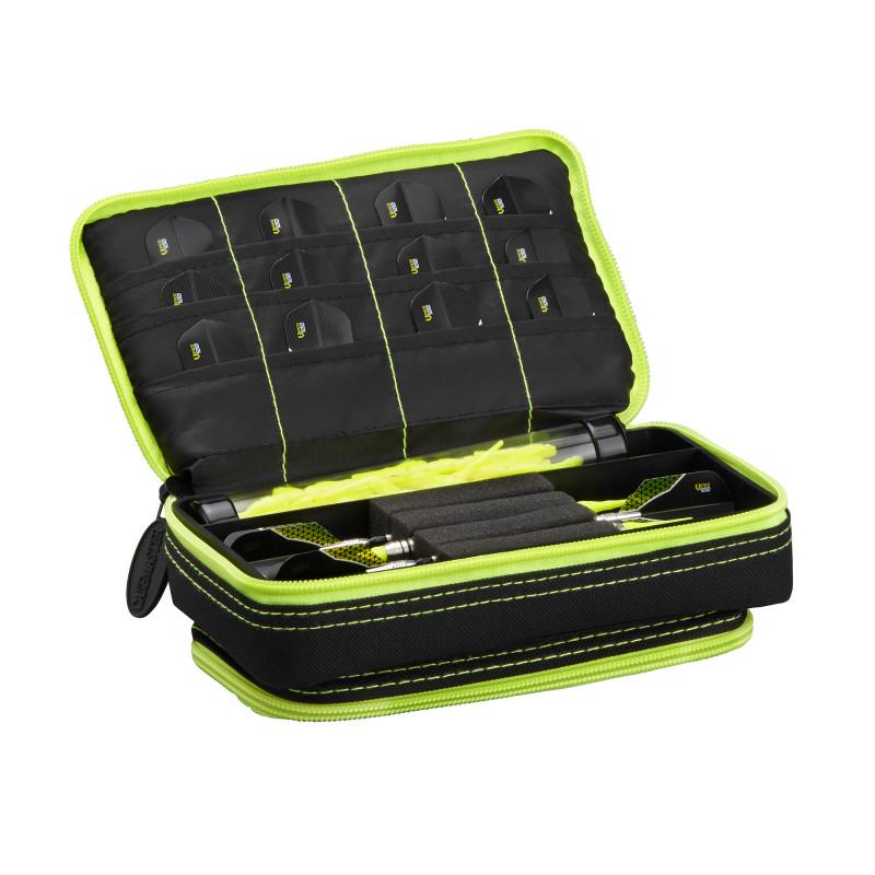 Casemaster Plazma Plus Dart Case Black with Yellow Trim and Phone Pocket