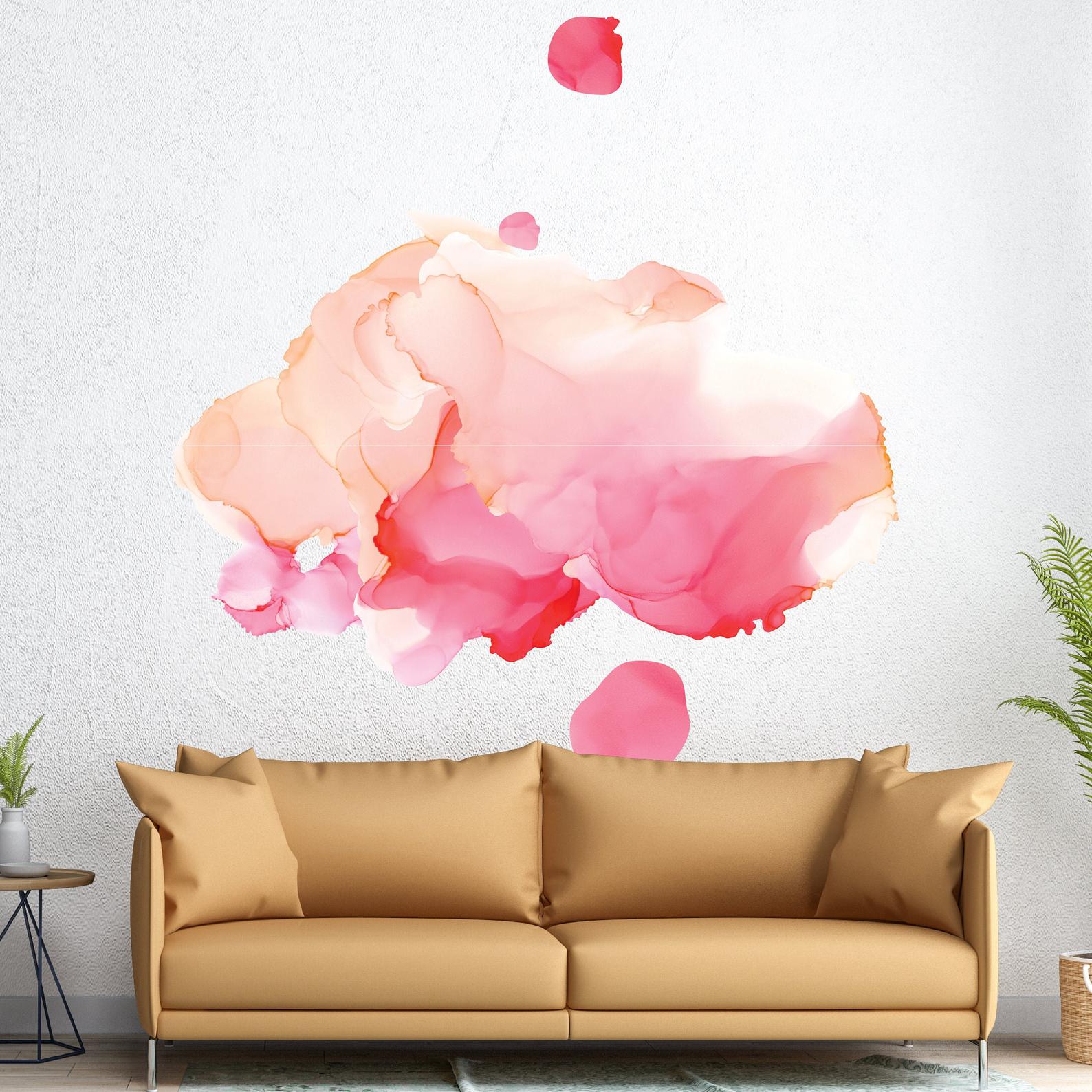 Abstract Alcohol Ink Removable Wall Decal