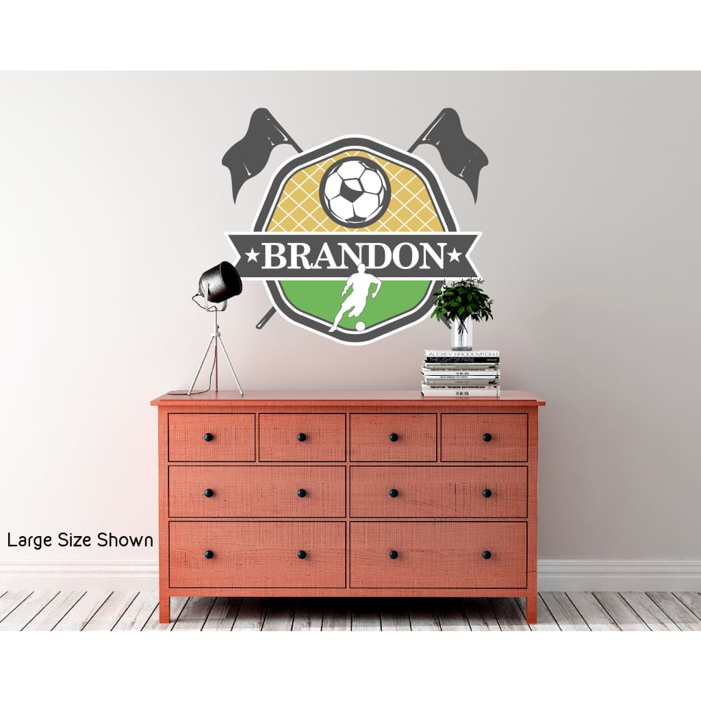 Custom Soccer Wall Decals | Any name and team colors!