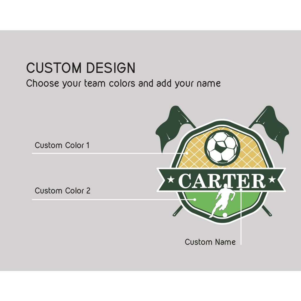 Custom Soccer Wall Decals | Any name and team colors!